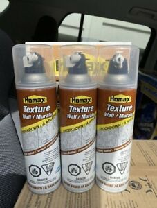 Pro 3 cans HOMAX 4165 Water Based 20 OZ Spray Wall Texture Knockdown NEW Paint