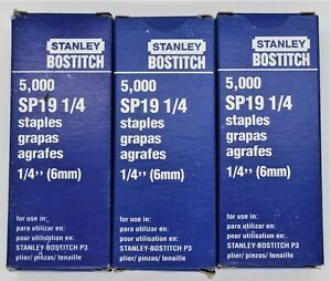 Stanley Bostitch staples 5000pc SP 1/4&#039;&#039;(6mm) Staples Bundle of 3