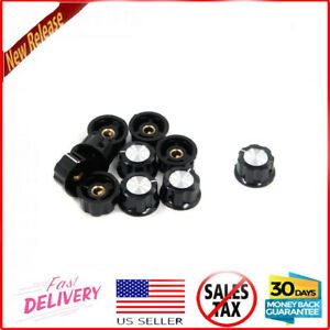 10 Pieces Black Rotary Potentiometer Control Knob Pedal Knobs