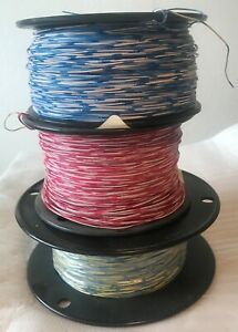 Telecom Cross-Connect Wire  Blue/White - Red/White - Blue/ Yellow  3000ft total