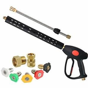Pressure Washer Gun by Good Outdoors, with 16” Extension Wand, 5 Spray Nozzle