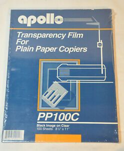Apollo Transparency Film for Plain Paper Copiers 100 sheets New Sealed