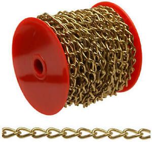 Apex Tools Group 0717017 82 ft. Mini Reel Brass Plated Twist Chain