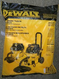 DEWALT DWV9402 Fleece Bag for DWV012 Dust Extractor, 5-Pack