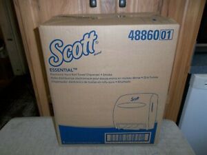 SCOTT ESSENTIAL HARD ROLL PAPER TOWEL ELECTRIC DISPENSER ~ 48860 ~ SMOKE