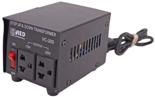 Aed vc-200 200w step up &amp; down voltage converter transformer 110/200/220/240v for sale