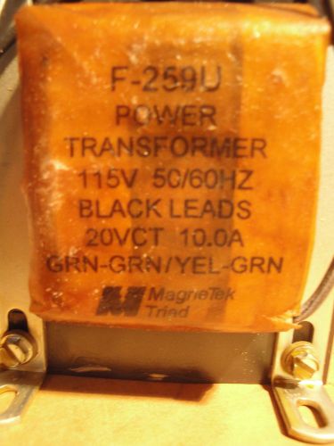TRIAD - MAGNETEK  F259/U  20VCT 10AMP TRANSFORMER Audio Video