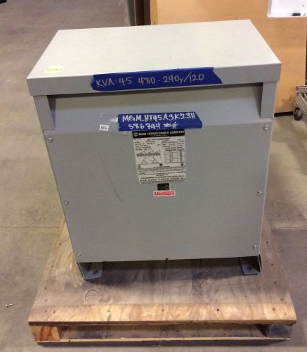Mgm 45 kva dry type transformer type ht 480v 240/120 ht45a3k2sh for sale