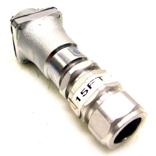 Meltric pn 20a 125v plug &amp; socket w/ sola electric tmc 8875 armored connector for sale