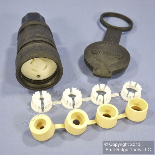 Leviton black wetguard locking connector l16-20 20a 480v 3? 27w76 for sale