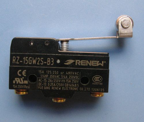 RENEW Z-15GW2S-B 3-screw Terminal Long Hinge Roller Lever Limit Micro Switch