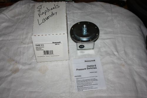 Honeywell Gas/ Air Pressure Switch, C645B 1013 New