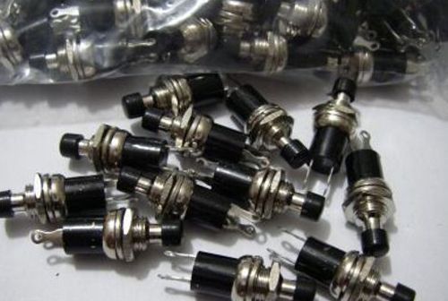 20pc momentary 10mm push button switch dc 50v 0.5a black knob-free ship bk107 for sale
