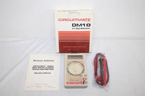 Circutmate DM10 3-1/2-Digit Multimeter, With Leads, Manual &amp; Box, Used Display