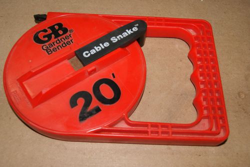 20&#039; Gardner Bender Cable Snake/ Fish Tape Wire Puller - EXCELLENT CONDITION