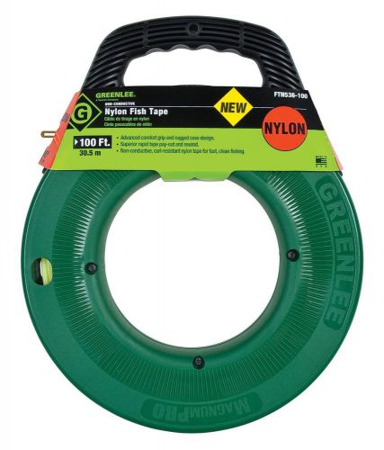 New greenlee ftn536-100 100-feet x 3/16-inch nylon fish tape for sale