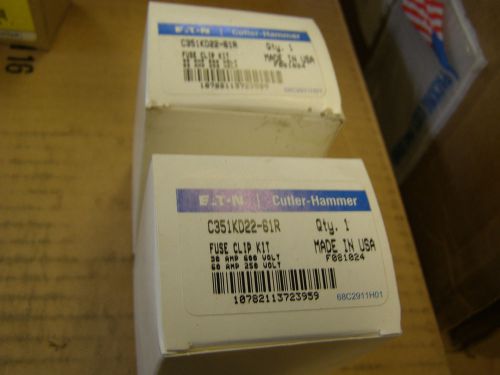 NEW~Eaton Cutler Hammer C351KD22-61R Fuse Clip Kit 3-Non Rejection Typre