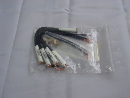 Leecraft 36en-2313 indicator lamp amber 125vac 1/3w 6&#034; leads (lot of 5) **nib** for sale