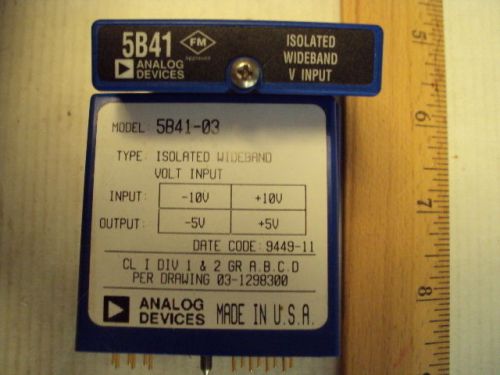 5B41-03 Analog Devices Isolated Wideband Voltage Input In-10 to +10 Out:-5 to+5