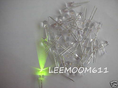 20pc 5mm green 7000mcd bright water clear led&#039;s ,wg5 for sale