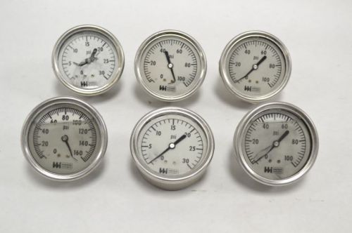 Lot 6 weiss 0-30/100/160 psi pressure gauge parts b218325 for sale