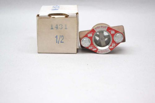 New opw 1431 1/2 visi-flo sight 1/2 in npt threaded flow indicator d429304 for sale