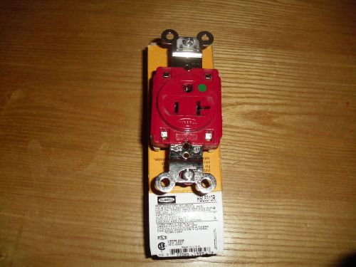 9/NIB HUBBELLl Wiring Devices HBL8310R, RED RECPT