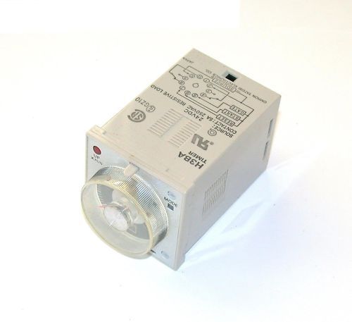 New 24 vdc 5 amp omron time delay relay model h3ba for sale