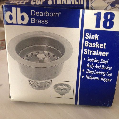 Dearborn brass sink basket strainer (#18) for sale