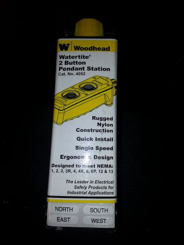 BRAND NEW IN BOX Woodhead Two Button Pendant Station 4052