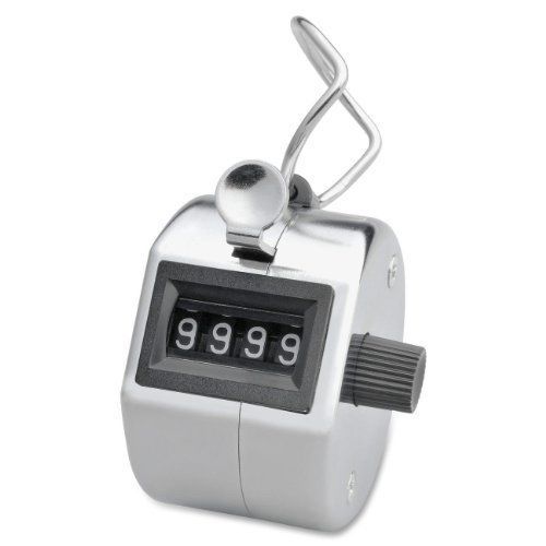 Sparco hand tally counter - 4 digit - finger ring - handheld - nickel (spr24100) for sale
