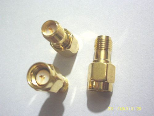 4 pcs Gold plate SMA male plug to RP-SMA female plug RF coaxial  connector