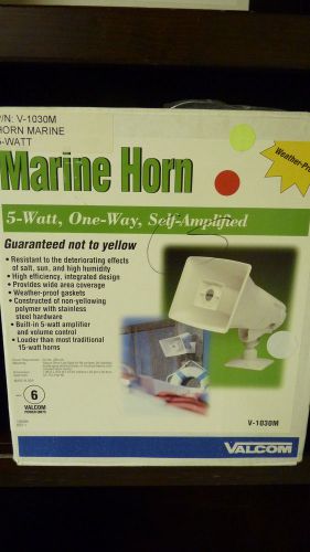 New original box valcom v-1030m 5-watt marine horn (white) for sale