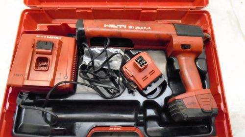 HILTI ED 3500-A WITH CASE 2 BATTERIES AND CHARGER, MISSING PIECES USED