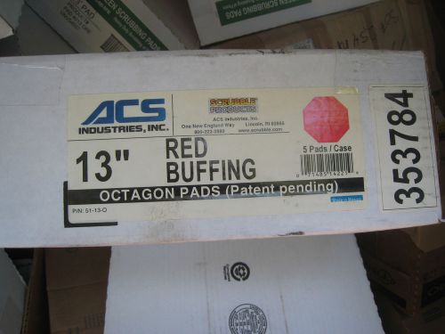 ACS Brand Octagon Buffer  Pads 13 inch Case of  5