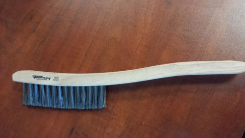 Forney 70523 Wire Scratch Brush V-Groove Stainless Steel with Wood Handle