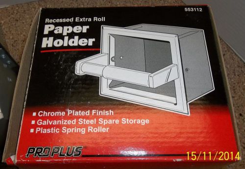 Commercial Home Recessed Double Extra Spare Roll Toilet Paper Holder Dispenser