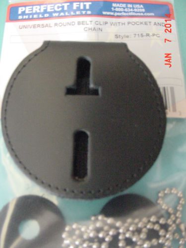 Perfect fit universal round belt clip with pocket and chain for sale