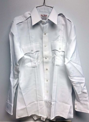 Elbeco tex-trop white uniform shirt long sleeve size 15  (33) * free shipping for sale