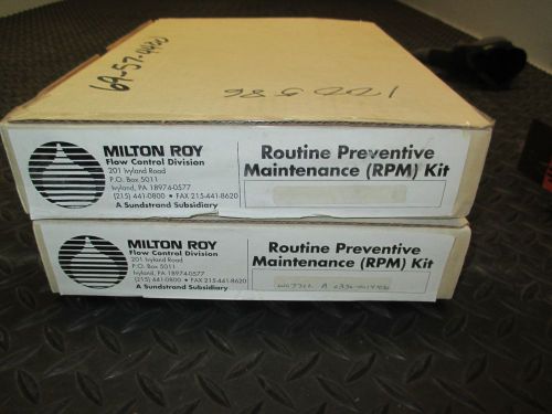 ( 2 ) Milton Roy Preventive Maintenance RPM Kit A &amp; B Plastic Pumps
