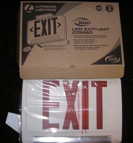 Lithonia Exit Sign Emergency Combo ECBR LED 1 or 2 Face Universal