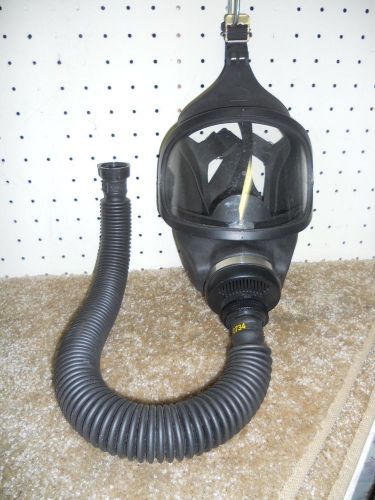 MSA 461614 Full Face SCBA Respirator Gas Mask w/Hose, Sz Medium - EXC!