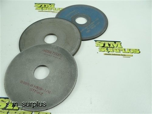 Lot of 3 norton &amp; bay state 6&#034; diamond grinding wheels 1-1/4&#034; bore for sale