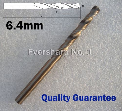 Lot 1pcs cobalt drill bit m35 hss twist drill 6.4 mm(.2520&#034;) for stainless steel for sale
