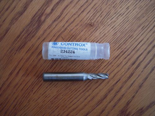 1 NEW CONTROX 1/4&#034; DIA ROUGHING END MILL 4 FLUTES FINE TOOTH