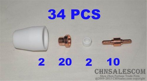 34 PCS PT-31 Plasma Cutter Consumabes Plasma TIP Electrode For Cut-40 CUT-50D