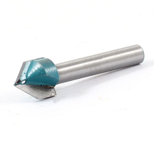Silver tone green sharp v type slotting cutter router bit 1/4&#034; x 1/2&#034; for sale