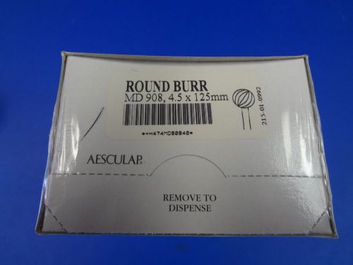 Aesculap Round Burr  MD 908 4.5 x 125 mm 1 box of 5 each