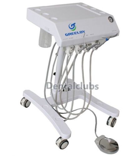 Portable Dental Delivery Unit Cart System Saliva Ejector LED Handpiece Tube 4H