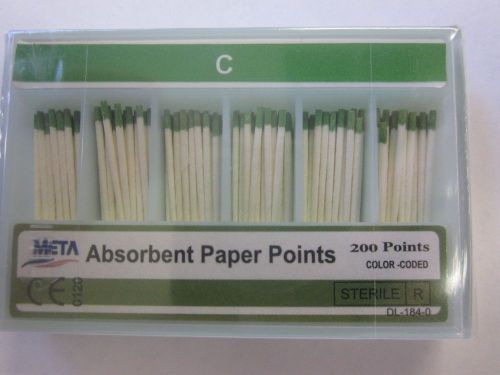 Meta Absorbent Paper Points Coarse 200 Points